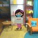 مجسم - طفلة ارتداء الكمامة - قاعدة دائرية مجسم - طفلة ارتداء الكمامة - قاعدة دائرية